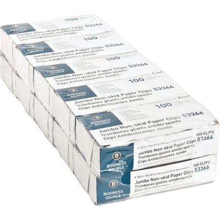 Business Source #4 Jumbo Nonskid Corrugated Paper Clips - 100 / box