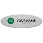 Small Oval Name Badges w / Magnetic & Steel Plate - 50kits / pack