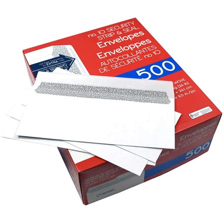 #10 Security Strip & Seal Envelopes 500 / box